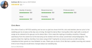 5 STAR WEDDINGWIRE REVIEW